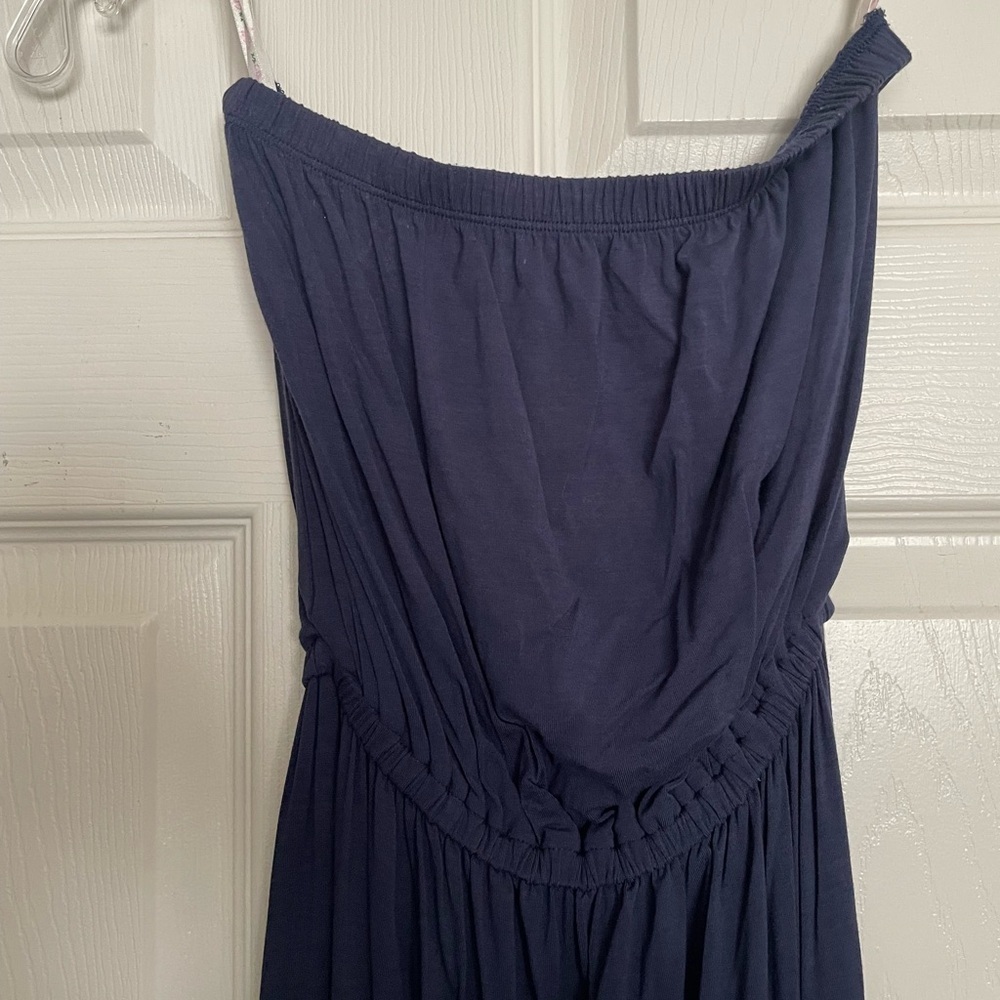Lilly Pulitzer Navy Blue Strapless Maxi Dress - Picture 3 of 6
